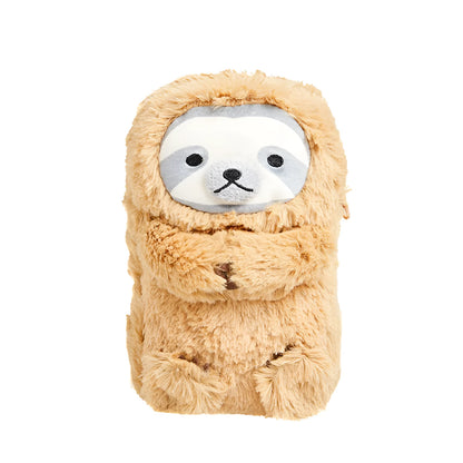 Soft velvet plush pencil case with a creative funny design, shown in colour option A, measuring 20cm in length.