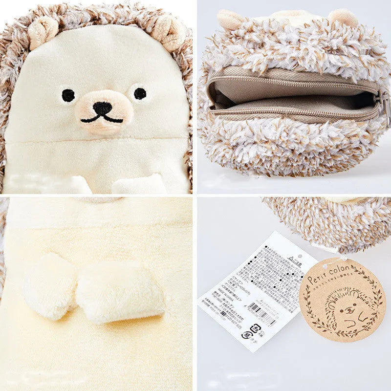 Soft velvet plush pencil case with a creative funny design, shown in colour option A, measuring 20cm in length.