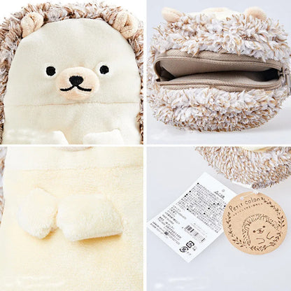 Soft velvet plush pencil case with a creative funny design, shown in colour option A, measuring 20cm in length.