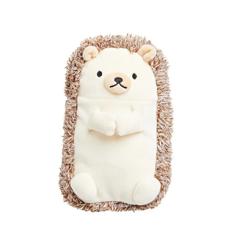 Soft velvet plush pencil case with a creative funny design, shown in colour option A, measuring 20cm in length.