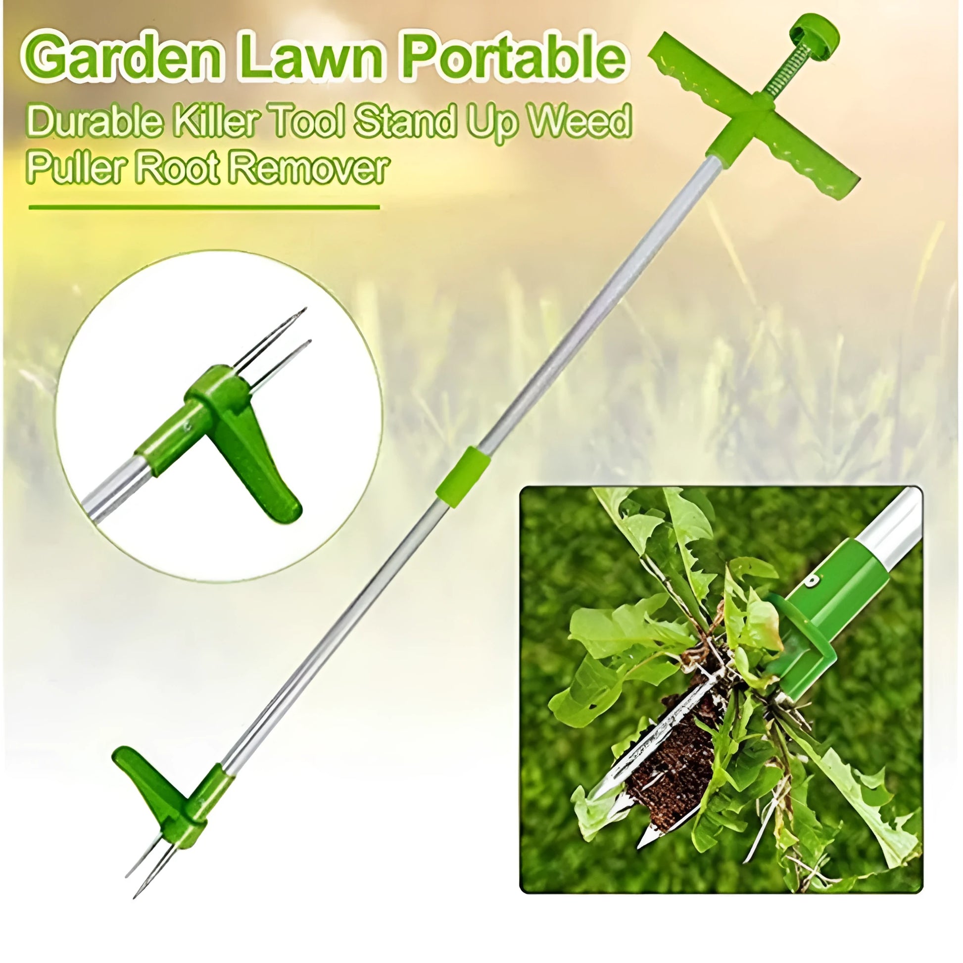 Creative manual weeding and digging artifact 1046A gardening tool with aluminium handle.