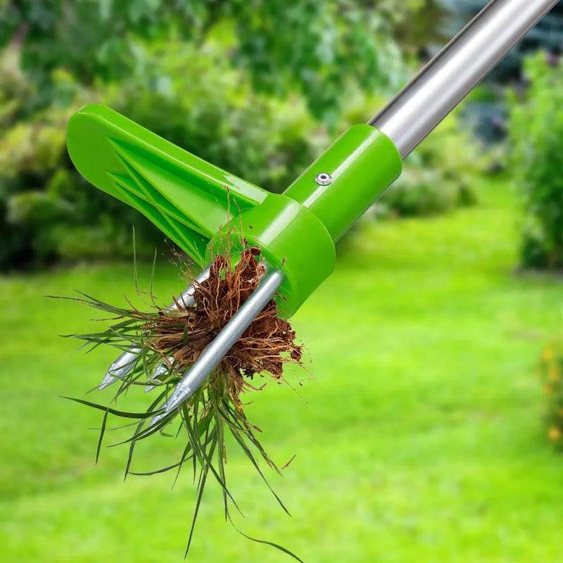 Creative manual weeding and digging artifact 1046A gardening tool with aluminium tube and ABS/PP material, 50 cm length, 703g net weight for efficient garden maintenance and soil cultivation, available in small mail order box.