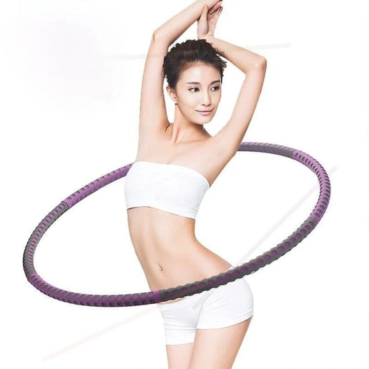 Adjustable stainless steel fitness hoop for weight loss and body toning workouts