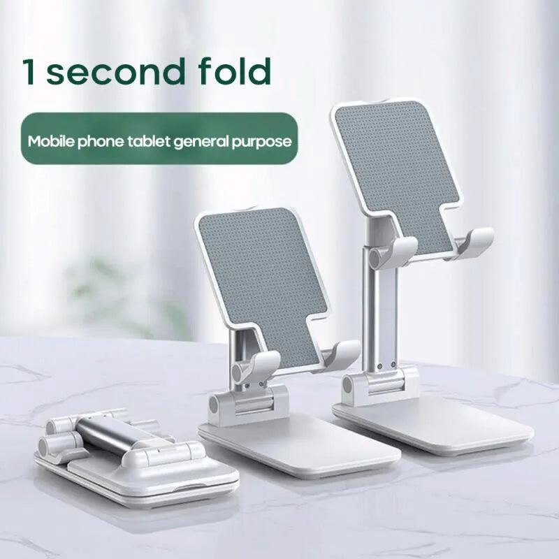 Universal adjustable lazy bracket for phablet phones and tablets in black or white