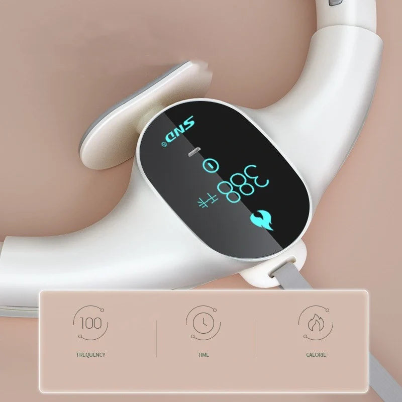 Adjustable Smart Counting Fitness Hoop in white for waist slimming and body building