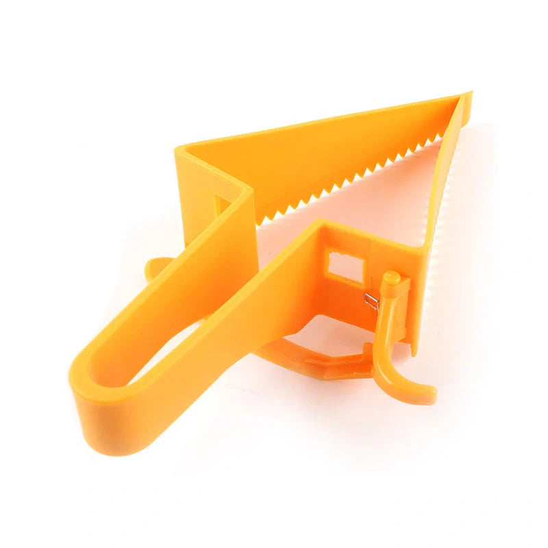 Adjustable Cake Divider Slicer in bright orange, perfect for even cake slices