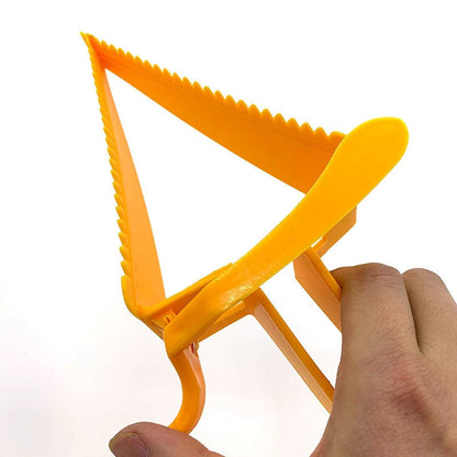 Adjustable Cake Divider Slicer in bright orange, perfect for even cake slices
