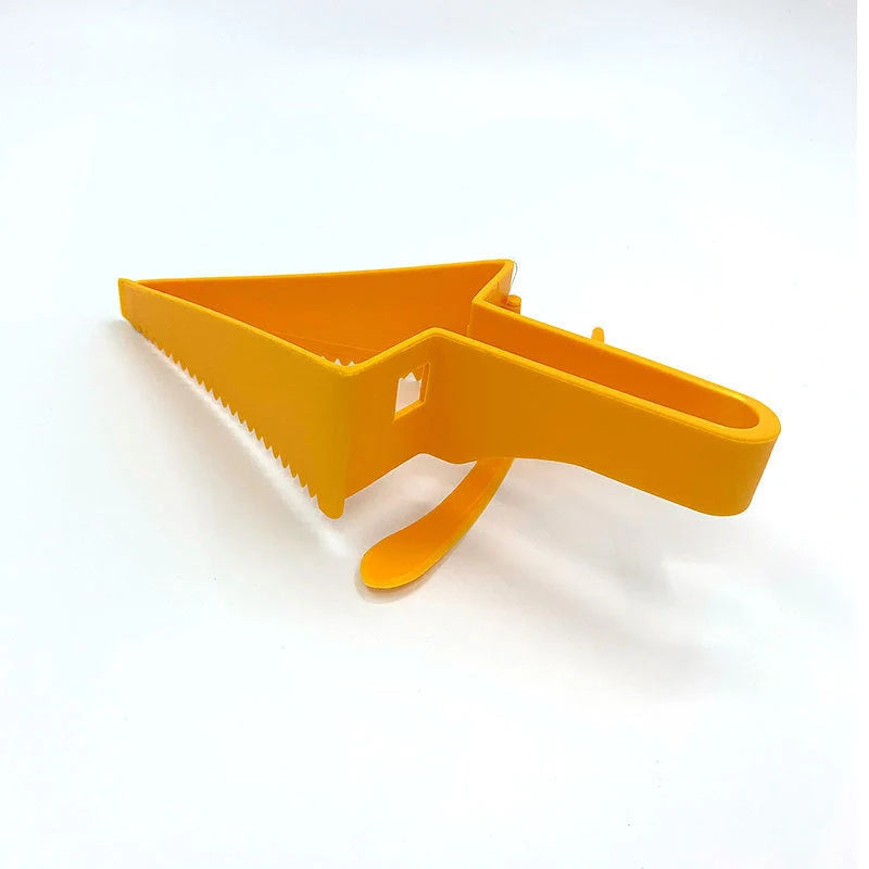 Adjustable Cake Divider Slicer in bright orange, perfect for even cake slices