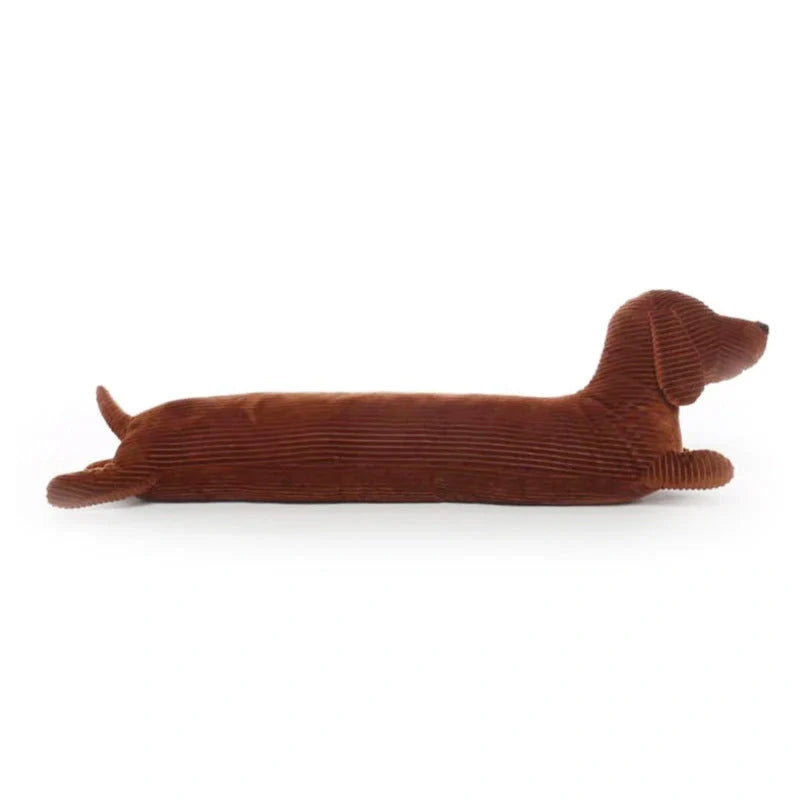 Brown British Short-Legged Dachshund Plush Pillow with cotton filling, 120cm