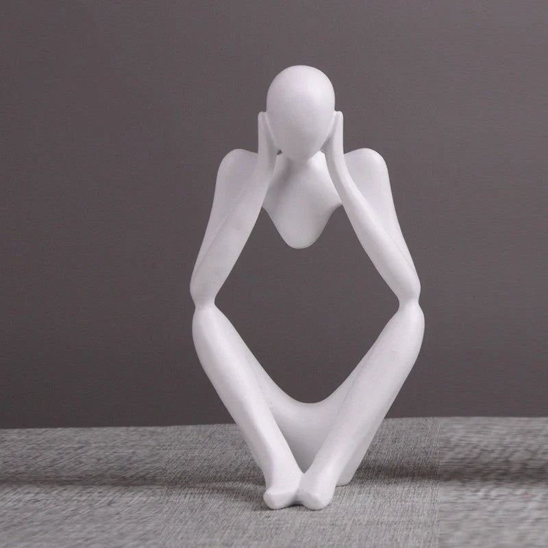 Handmade thinker statue abstract figure sculpture in premium resin