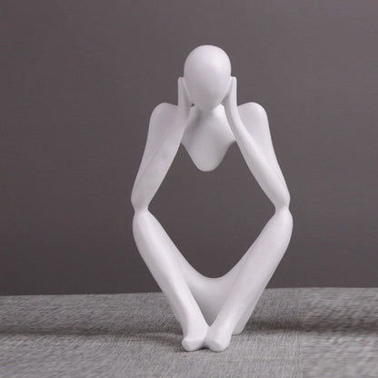 Handmade thinker statue abstract figure sculpture in premium resin