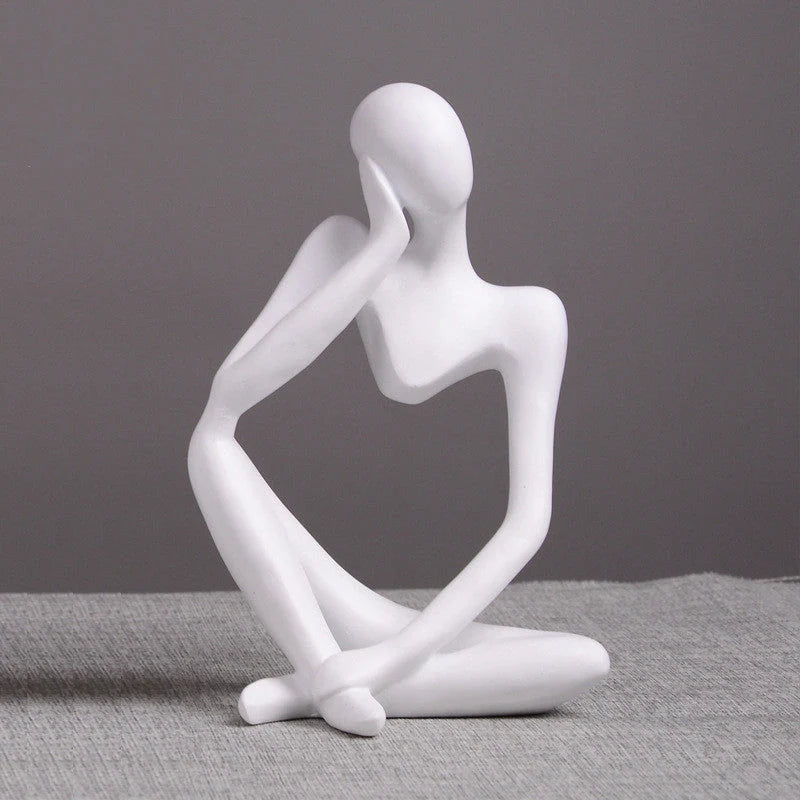 Handmade thinker statue abstract figure sculpture in premium resin