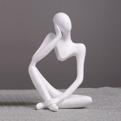Handmade thinker statue abstract figure sculpture in premium resin