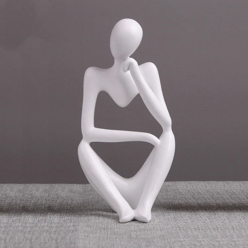 Handmade thinker statue abstract figure sculpture in premium resin