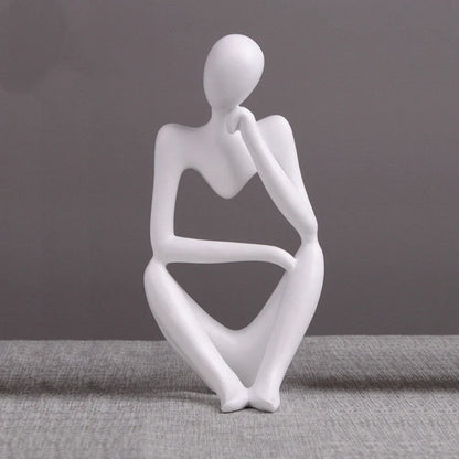 Handmade thinker statue abstract figure sculpture in premium resin