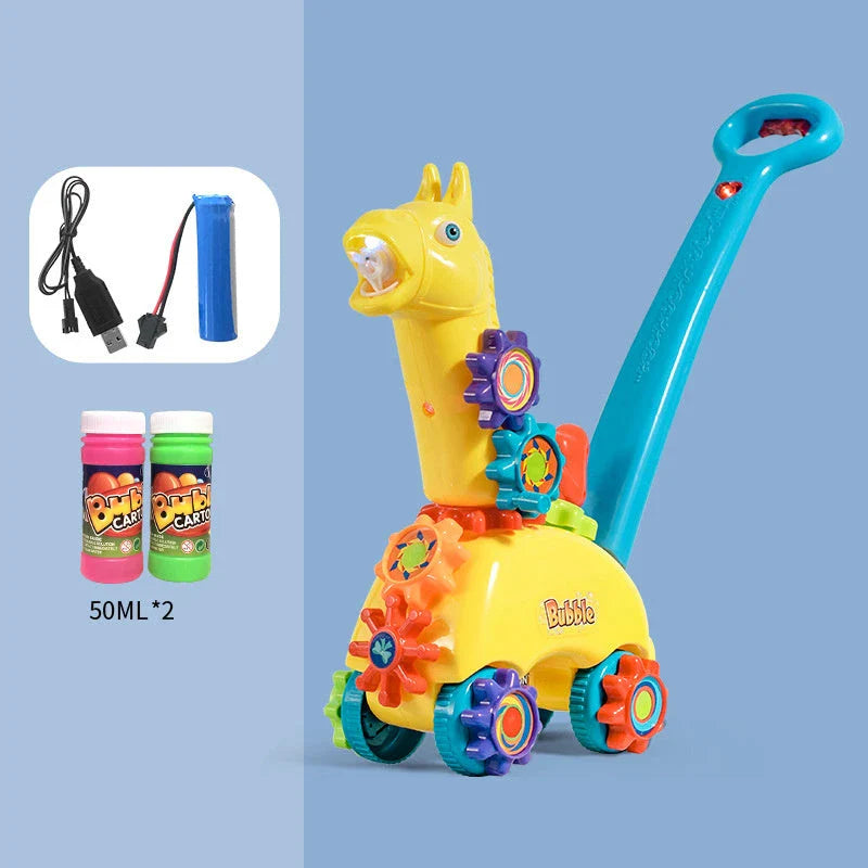 Automatic Outdoor Bubble Machine with Music and Lights - Backyard Fun for the Whole Family