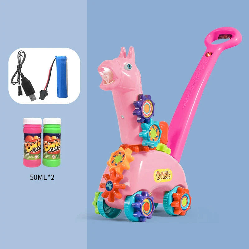 Automatic Outdoor Bubble Machine with Music and Lights - Backyard Fun for the Whole Family