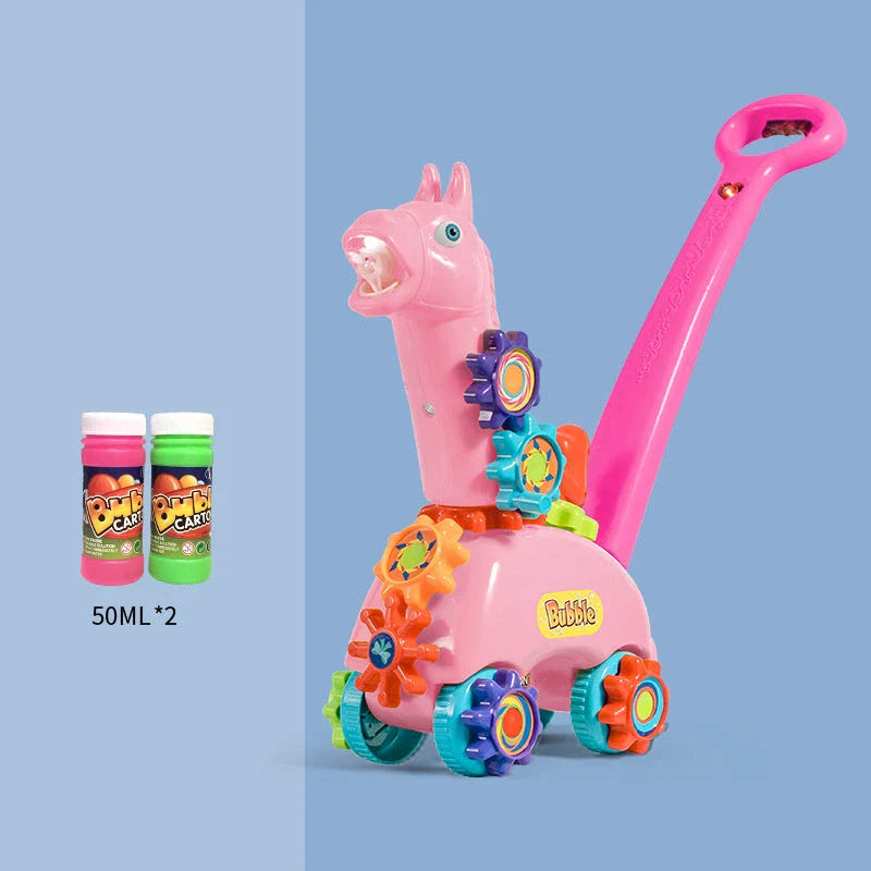 Automatic Outdoor Bubble Machine with Music and Lights - Backyard Fun for the Whole Family