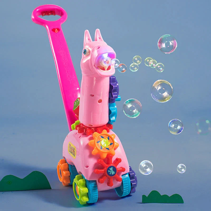 Automatic Outdoor Bubble Machine with Music and Lights - Backyard Fun for the Whole Family