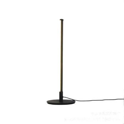 Nordic minimalist LED bedside table lamp with remote control in black or gold finish
