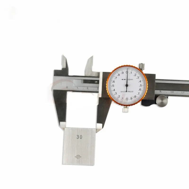 Black plastic vernier caliper showing 0-150mm measurement scale with 0.1mm precision vernier