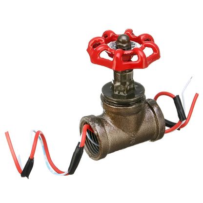 Steampunk style industrial valve with red copper finish and 3/4 thread connection