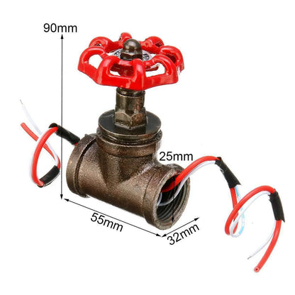 Steampunk style industrial valve with red copper finish and 3/4 thread connection