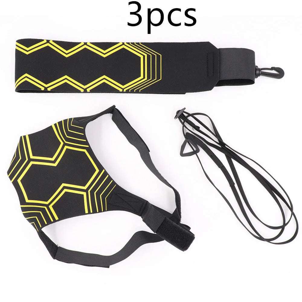 Adjustable Football Trainer for soccer skills development with elastic strap and waist belt