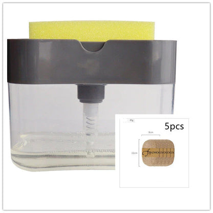 Stylish 2-in-1 sink caddy with liquid soap dispenser for streamlined kitchen organisation