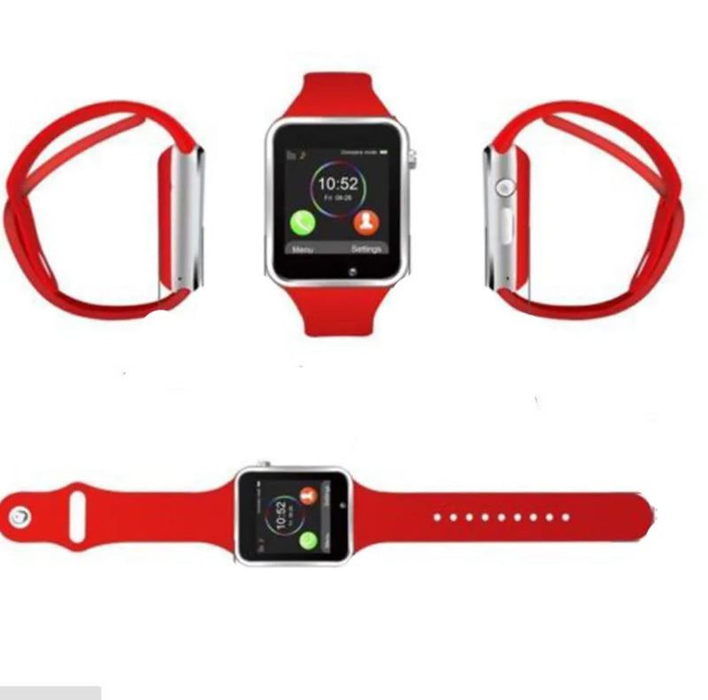 A1 Smart Watch Bluetooth GSM Android Camera Smartwatch with SIM Card Slot and 1.54-inch Screen Available in 8 Colours Including Black, Silver, White, Gold, Pink, Red, Green, and Blue for Cross-Border Android Platform Use