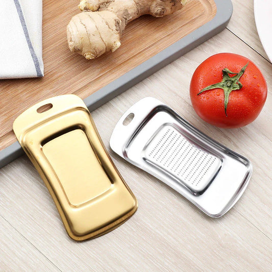 Premium Stainless Steel Grate and Shave Tool for Effortlessly Grating, Shredding, and Slicing Garlic, Ginger, Cheese, Fruits, and Vegetables