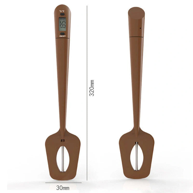 Digital Cooking Thermometer with Silicone Scraper Spatula for precise temperature monitoring