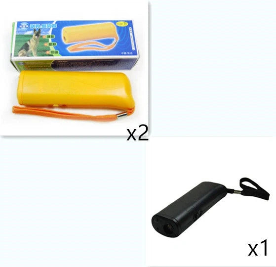 3-in-1 Anti Barking Dog Training Device with ultrasonic repeller and LED flashlight features
