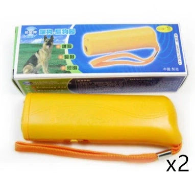 3-in-1 Anti Barking Dog Training Device with ultrasonic repeller and LED flashlight features