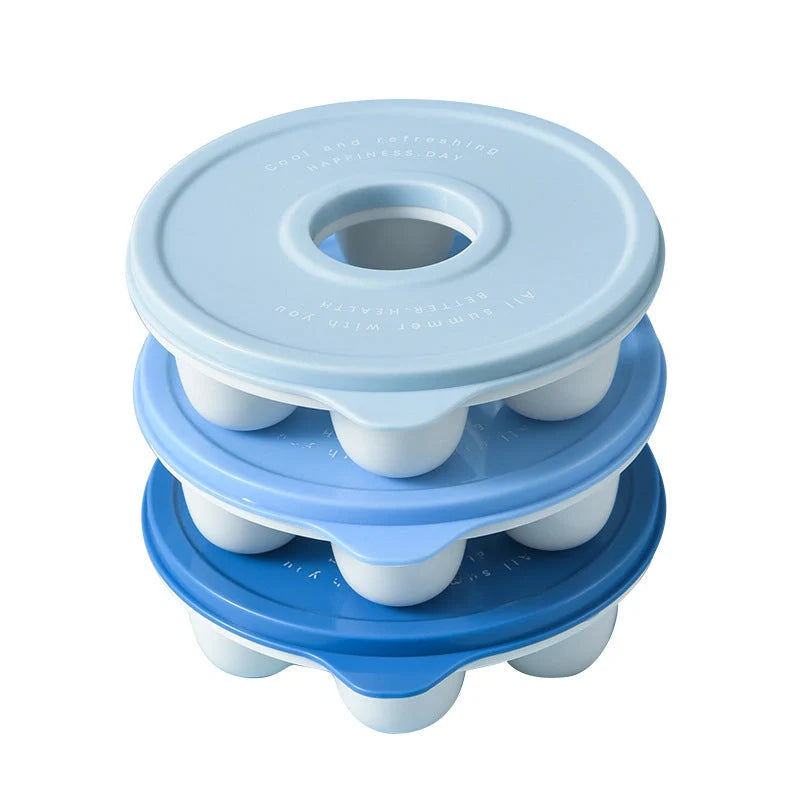 Donut-shaped ice cube mould for DIY chocolate fondant and jelly making