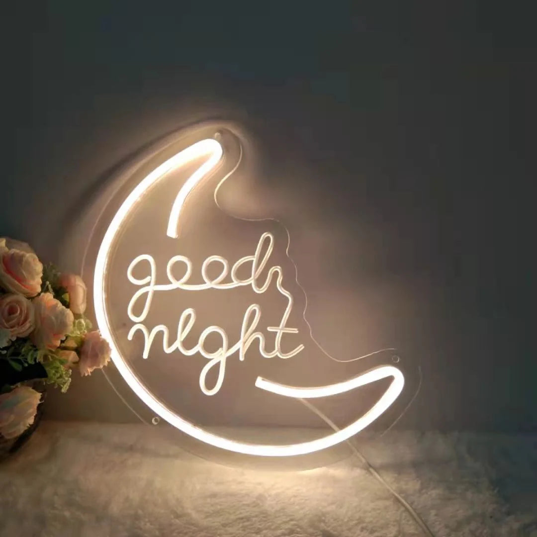 Customised LED neon light decoration with USB power option, vibrant glow for home and events