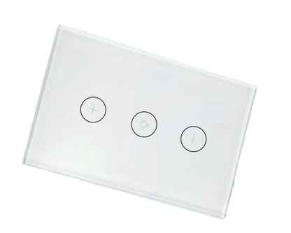 120 type smart dimmer with black or white PC fireproof shell and 4mm tempered glass touch panel