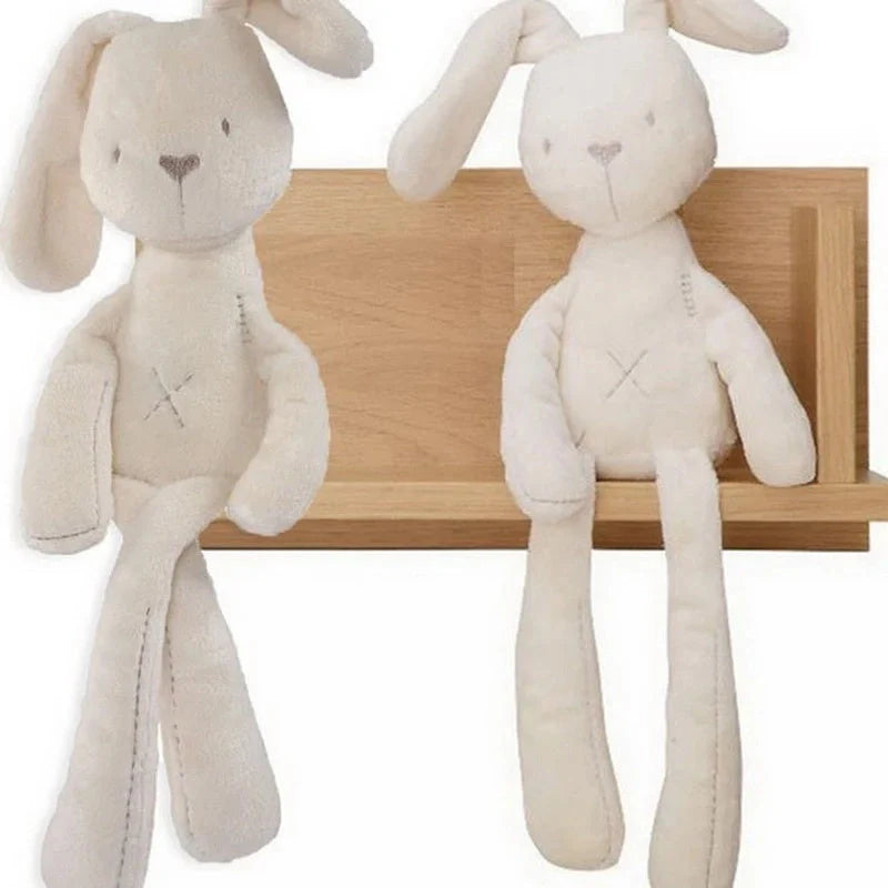 Beige Bunny soft plush toy for babies with long ears