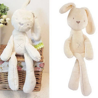 Beige Bunny soft plush toy for babies with long ears