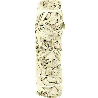 Natural white sage bundle measuring 18cm long with 3.5cm diameter for space purification