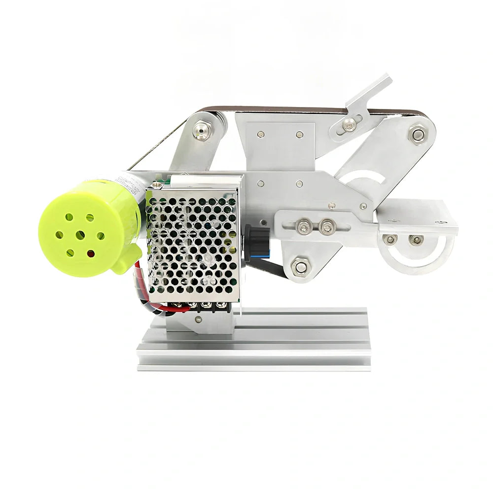 Compact 895 fixed-angle mini belt sharpener with adjustable speed for grinding small tool edges on desktop