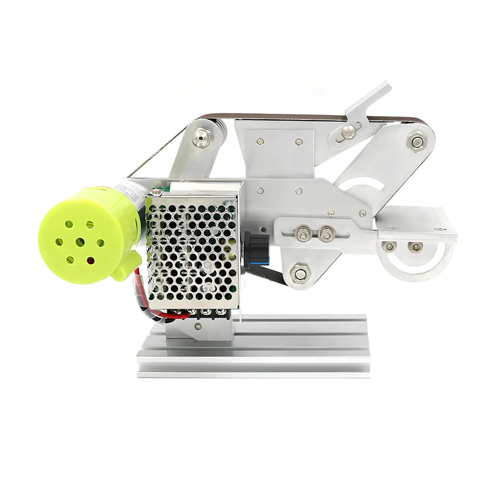 Compact 895 fixed-angle mini belt sharpener with adjustable speed for grinding small tool edges on desktop
