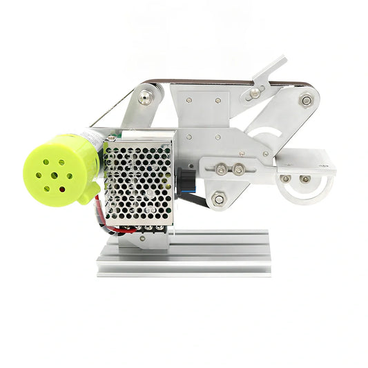 Compact 895 fixed-angle mini belt sharpener with adjustable speed for grinding small tool edges on desktop