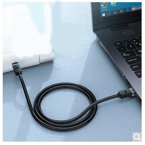 UGREEN green flat Cat6 Ethernet network cable with RJ45 connectors in 1m or 2m length.
