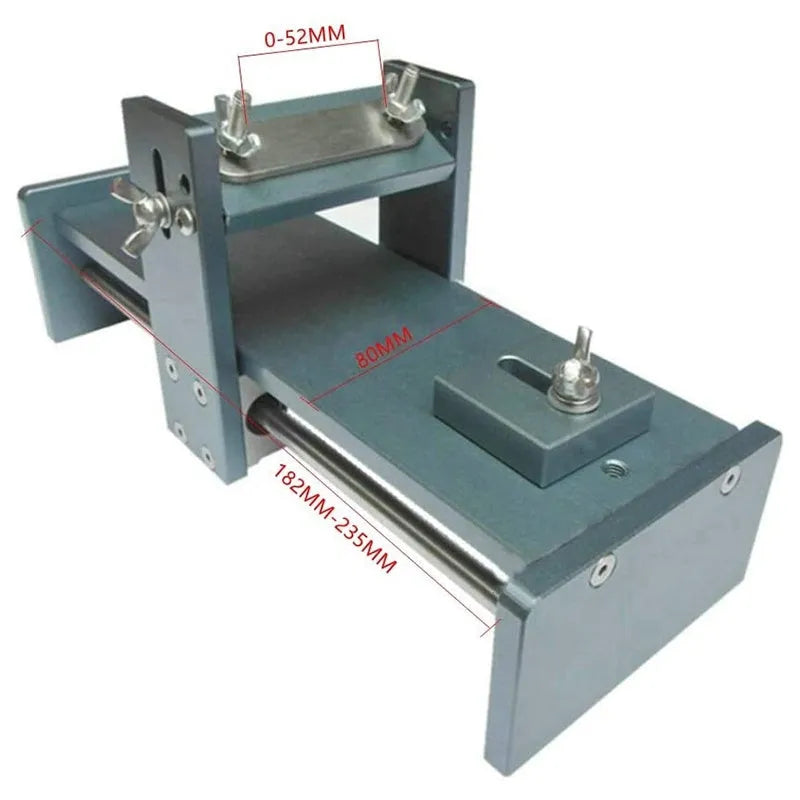 Fixed angle woodworking sharpening tool for chisels, planers and carving knives.