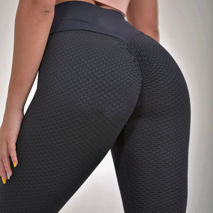 Premium high-waist seamless plaid leggings for women's yoga, fitness, and athleisure wear