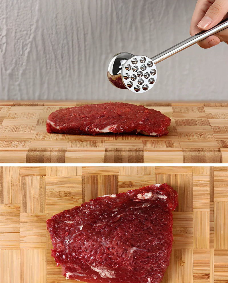 Zinc Alloy Meat Hammer for Tenderising Steak and Beef in Home Kitchens