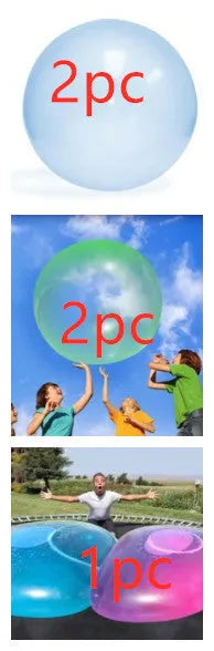 TPR inflatable ball in blue colour showing 70cm diameter measurement with self-sealing valve visible