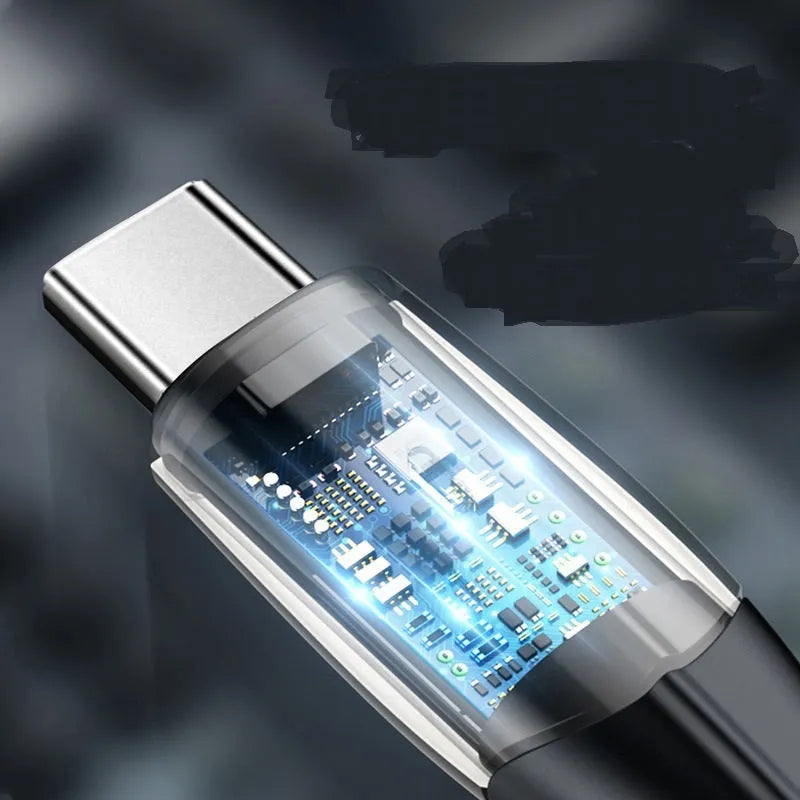 Baseus black and white Micro USB fast charge cables shown in 1 metre and 2 metre lengths.