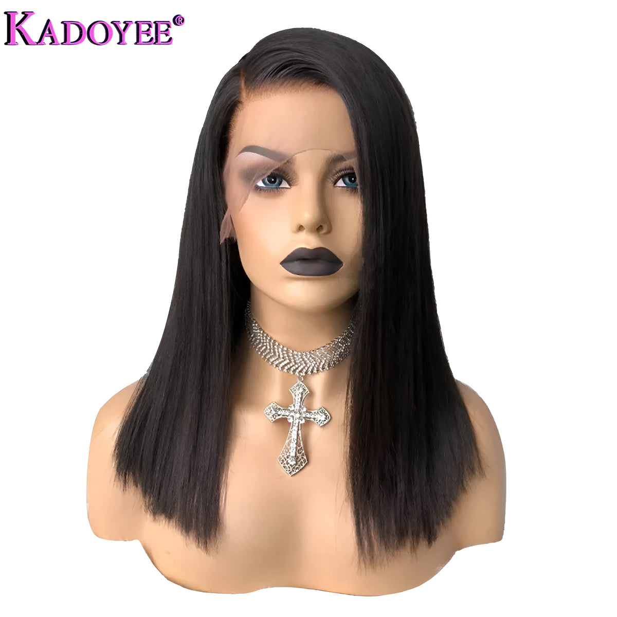 Human hair lace front wig 13x4 150% density in 8, 10, or 12 inch length